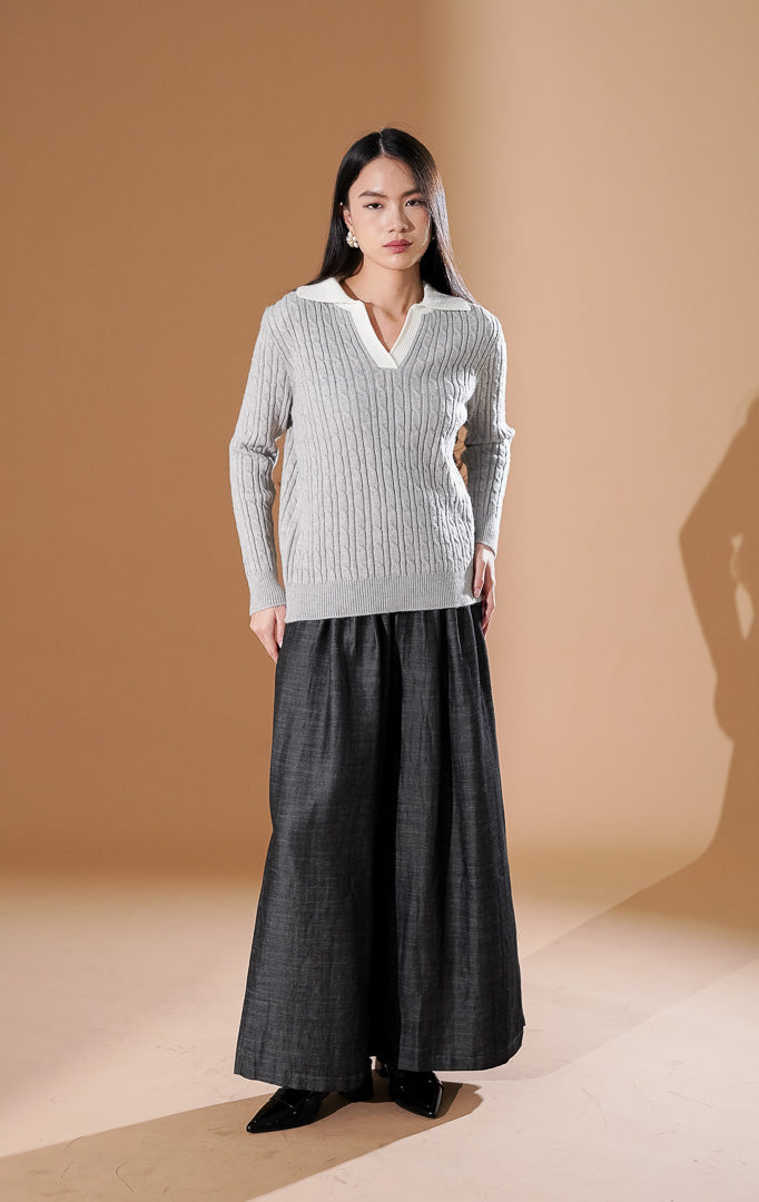 Alivia Knit Top Grey