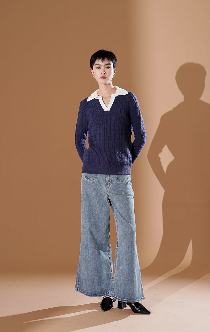 Alivia Knit Top Navy