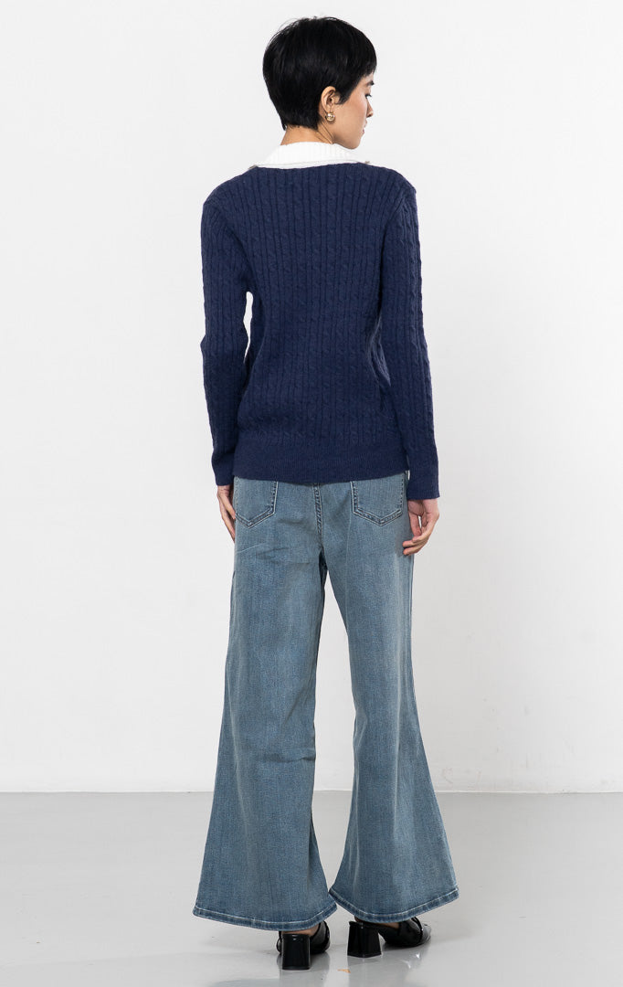 Alivia Knit Top Navy