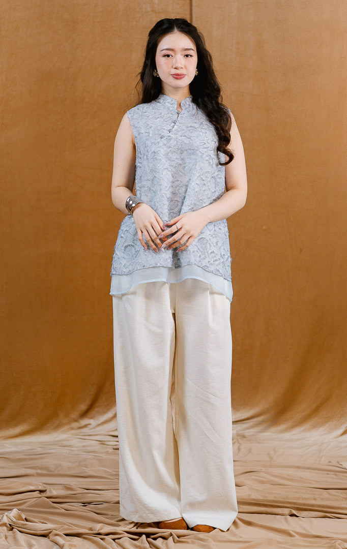 CNY Camellia Top Blue