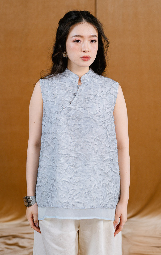 CNY Camellia Top Blue