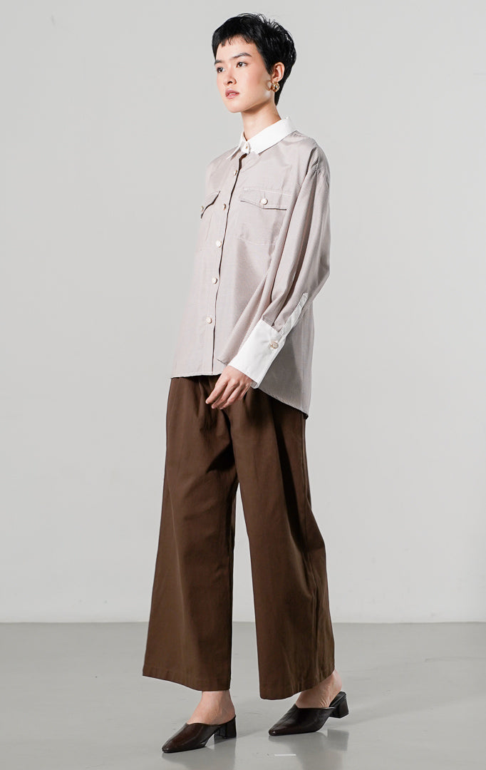 Merveille Top Brown Stripe