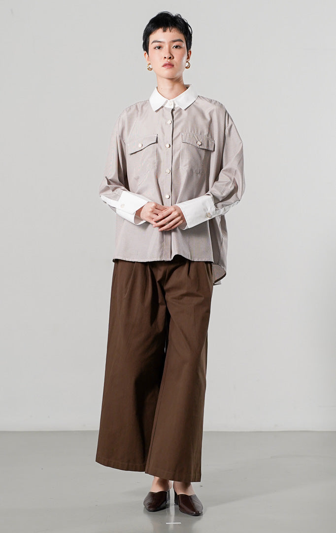 Merveille Top Brown Stripe