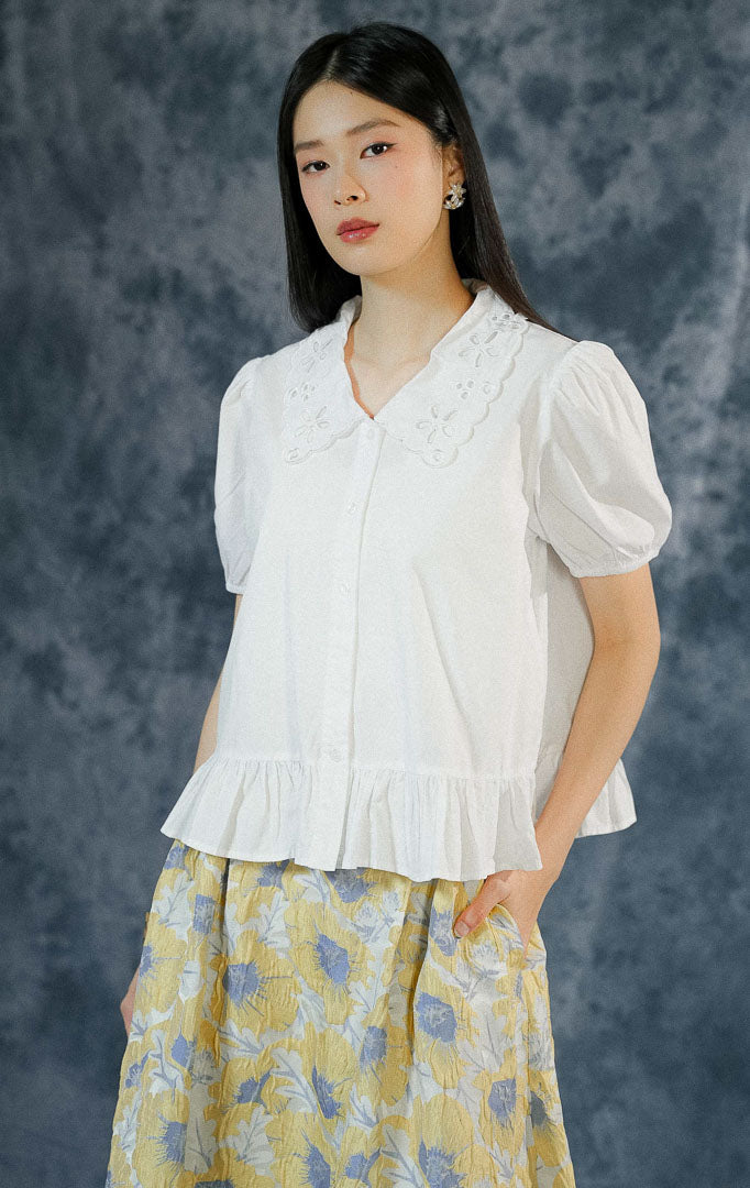 Ginette Top White