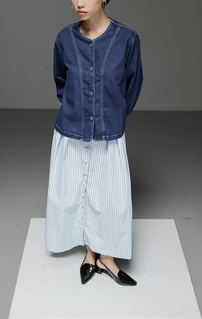 Velmora Top Dark Denim