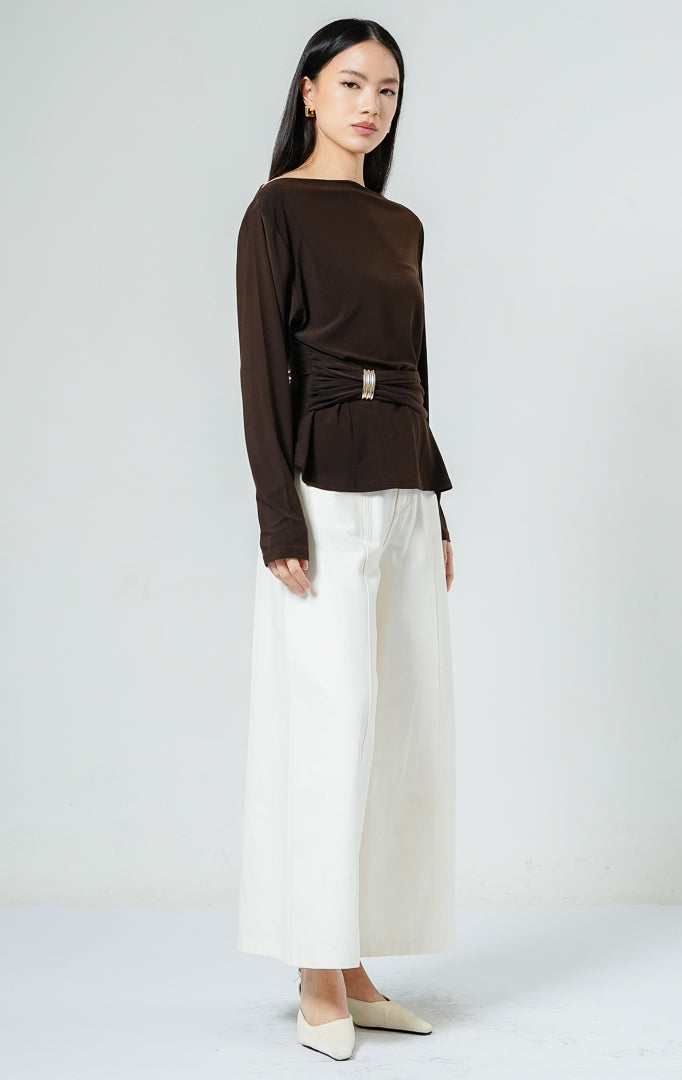 Mezza Top Dark Brown