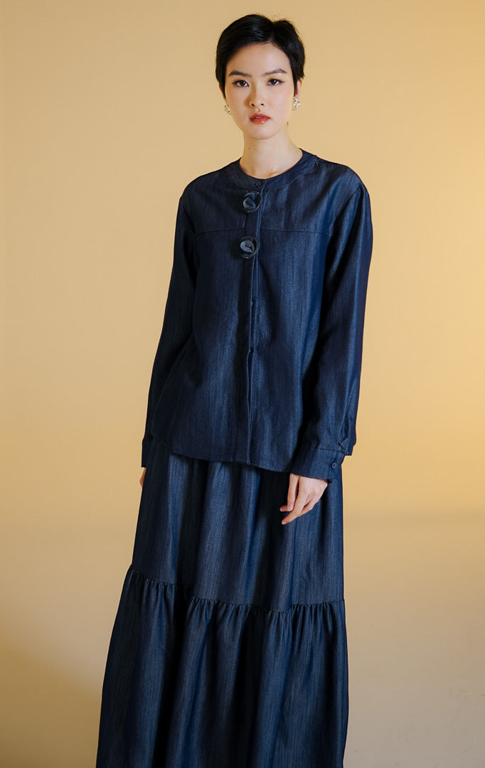 Morita Top Dark Denim