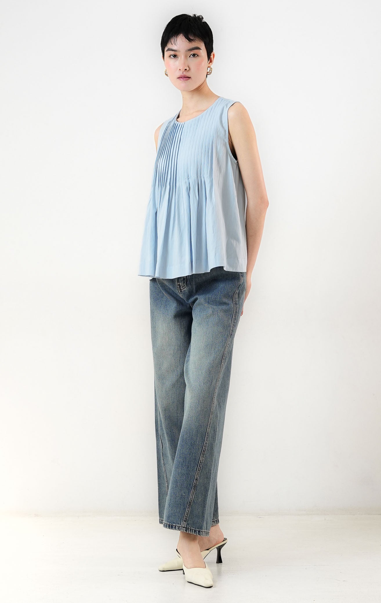 Miuza Top Light Blue
