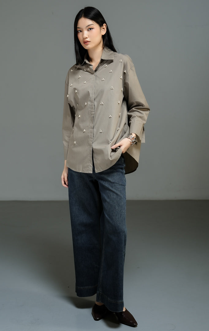Freesia Top Olive