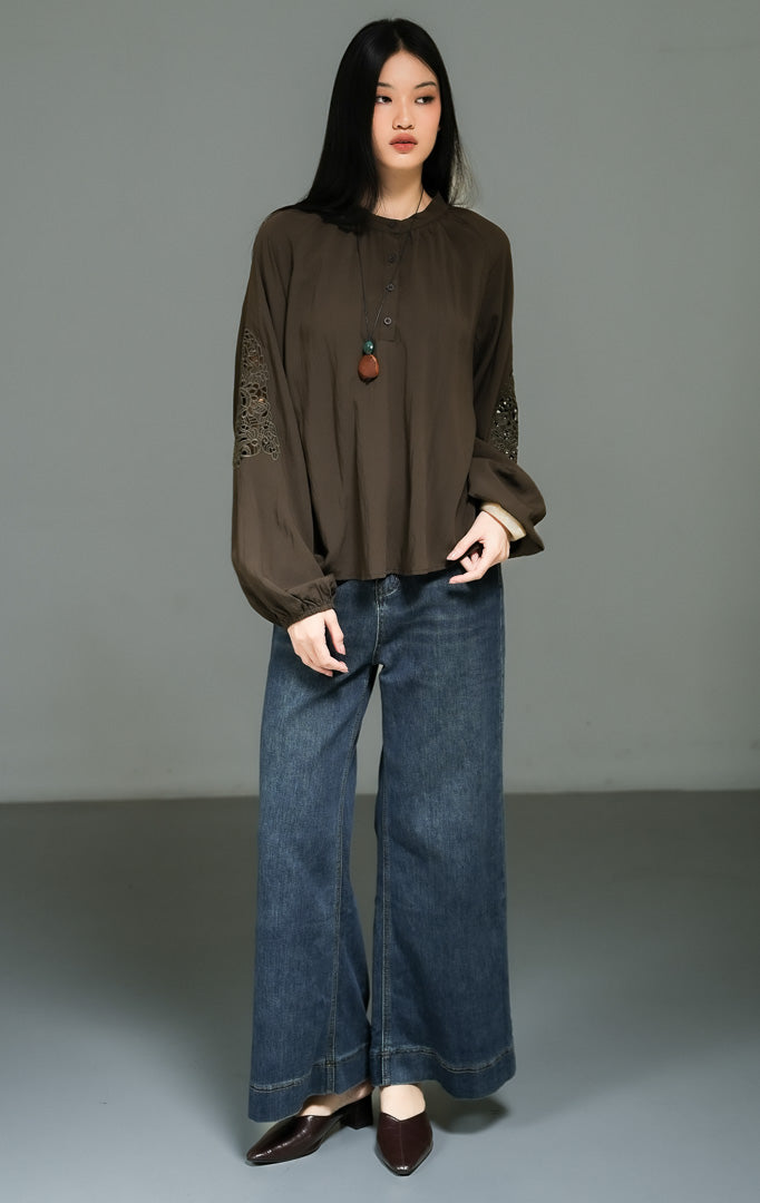 Solven Top Dark Brown