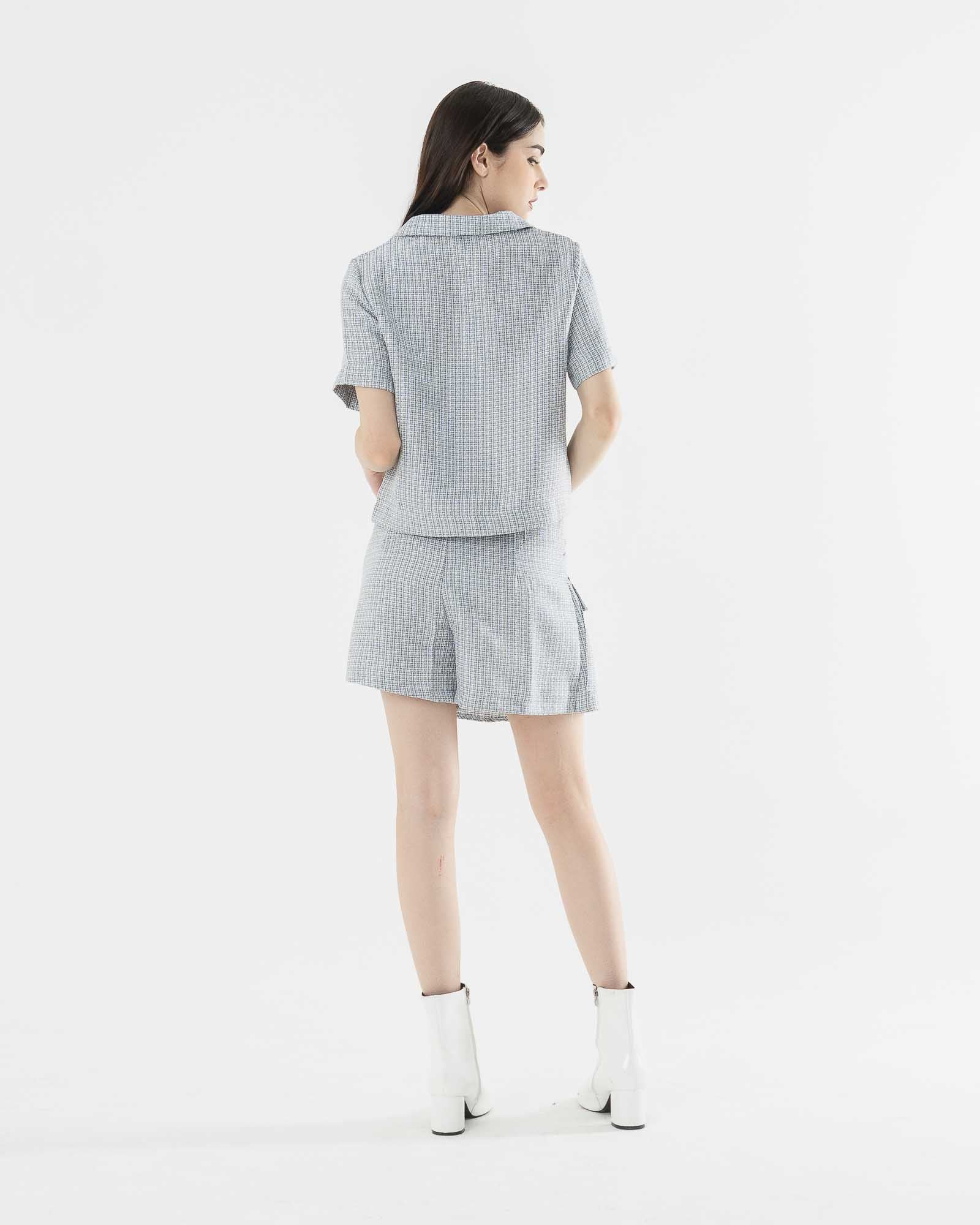 Rika Tweed Grey Skort - 286928