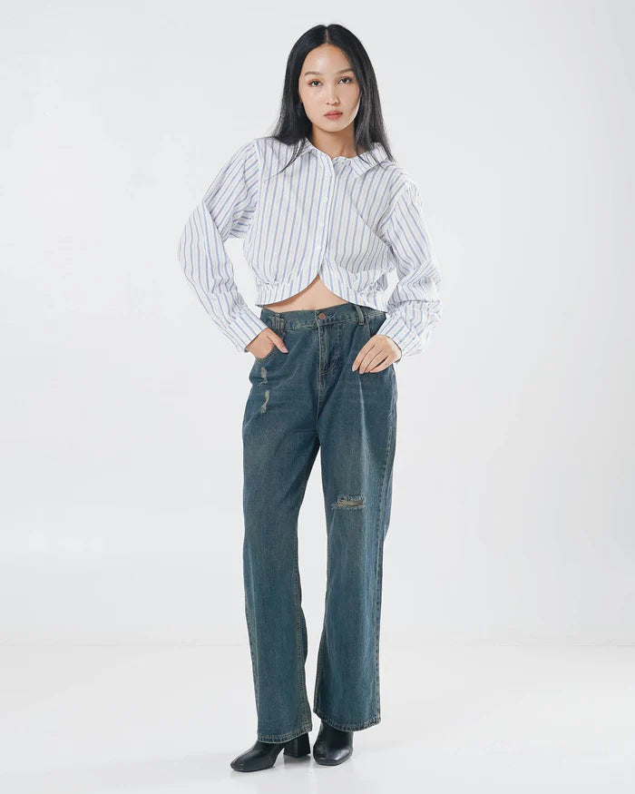 Michelle Striped Shirt Blue