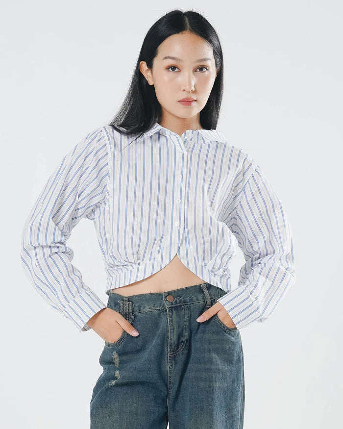 Michelle Striped Shirt Blue