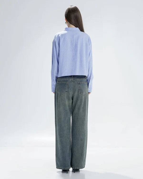 Ilona Striped Shirt Blue