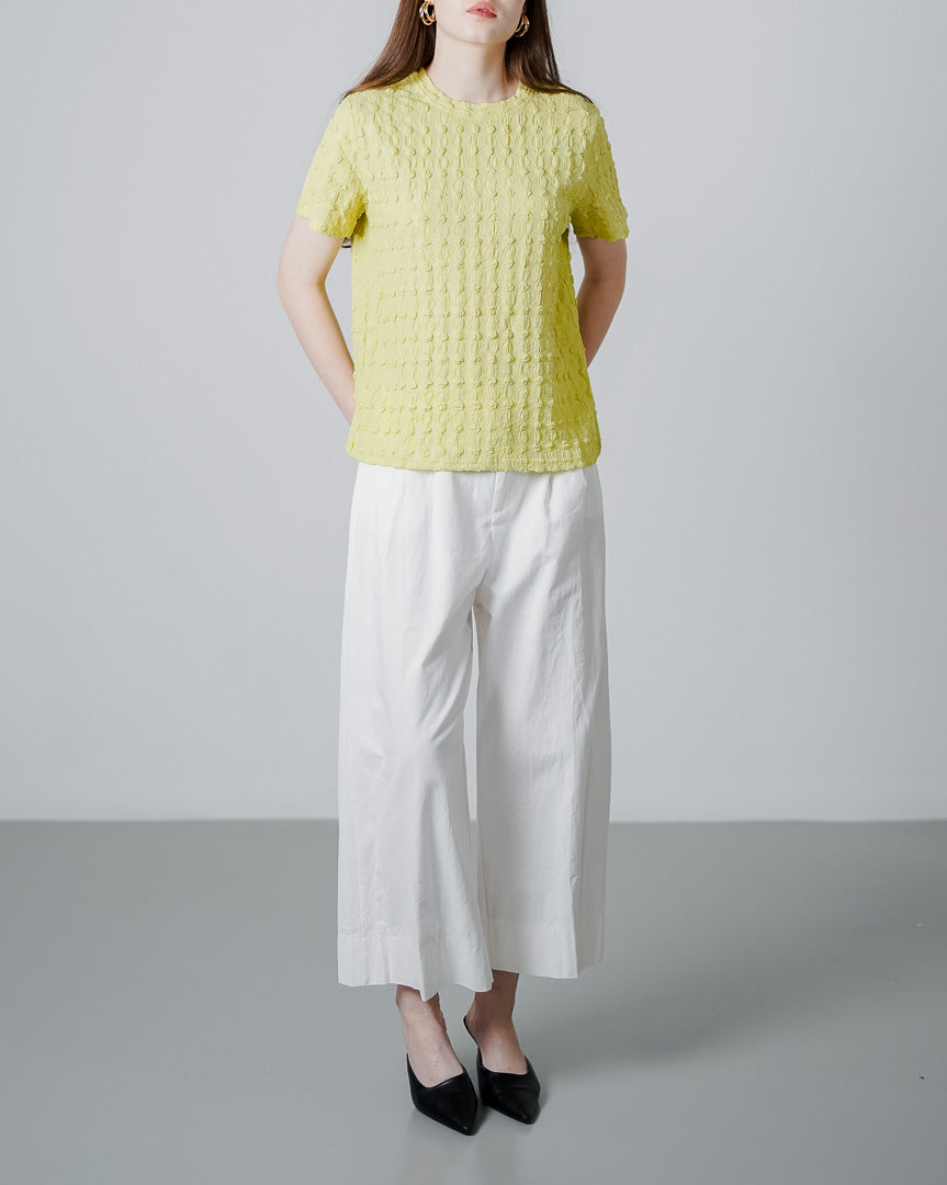 Corry Textured Lime Top – Atasan Rajut Wanita - 190209
