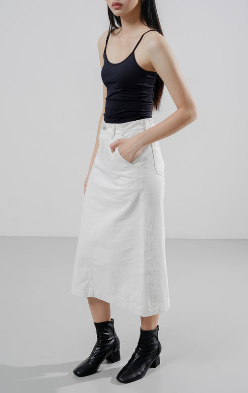 Luthia Skirt White Denim