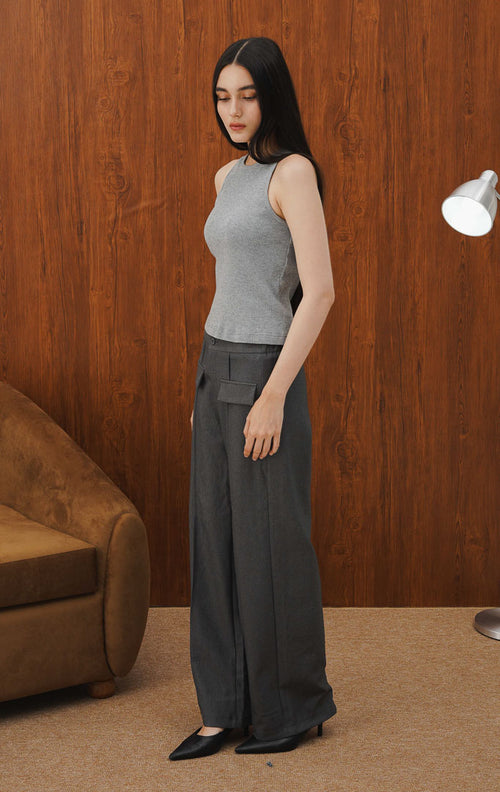 Clemence Pants Dark Grey