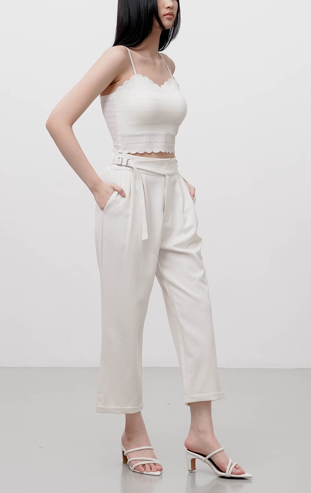 Yossie Belt Pants White