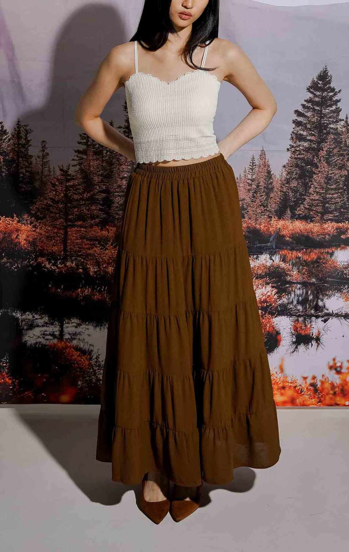 Raveena Skirt Brown