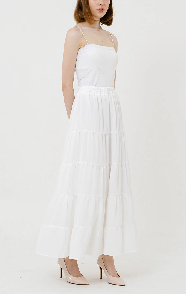 Raveena Skirt White