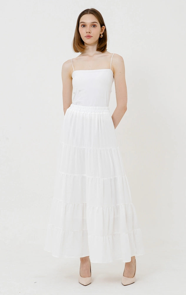 Raveena Skirt White