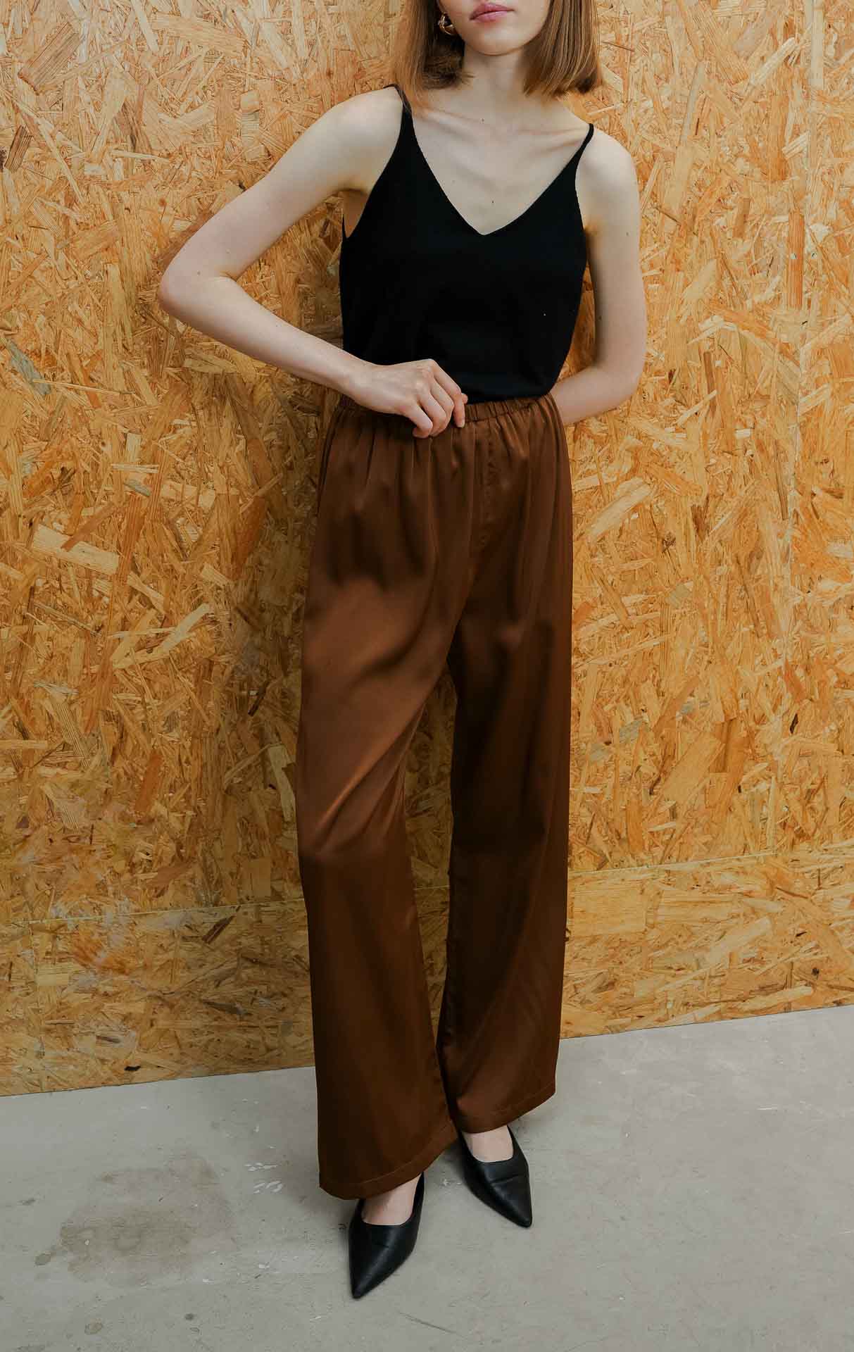 SH Laura Pants Dark Brown