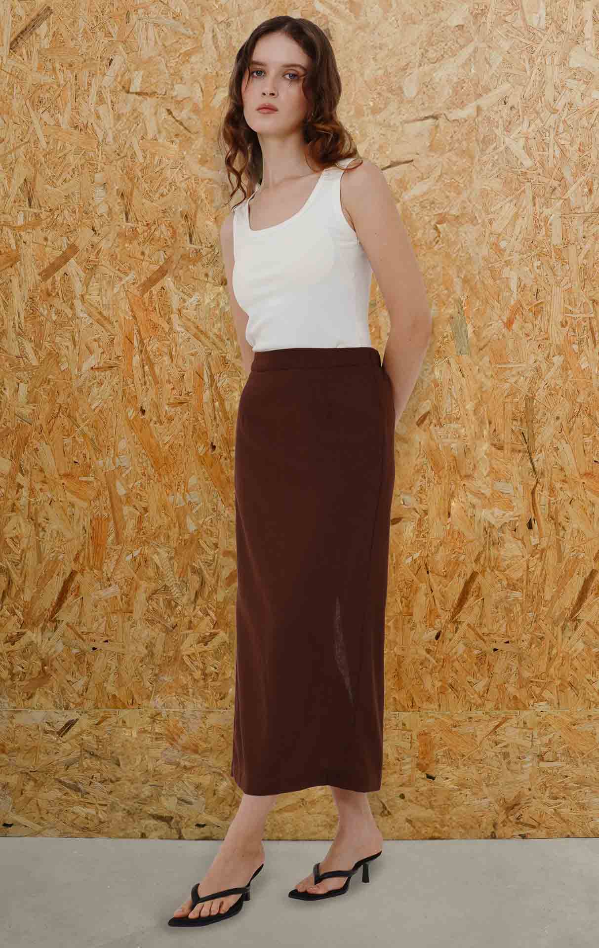SH Beverly Skirt Brown