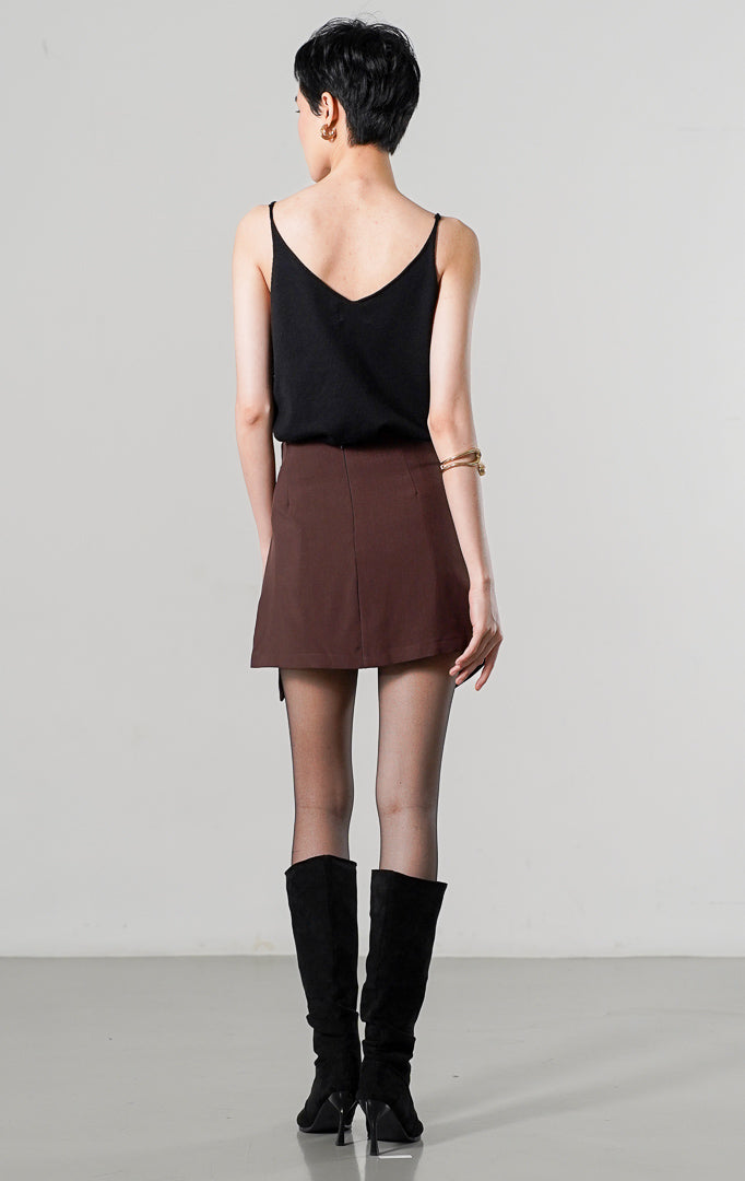 Saige Skort Dark Brown