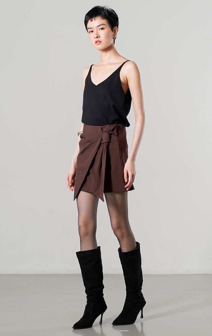 Saige Skort Dark Brown