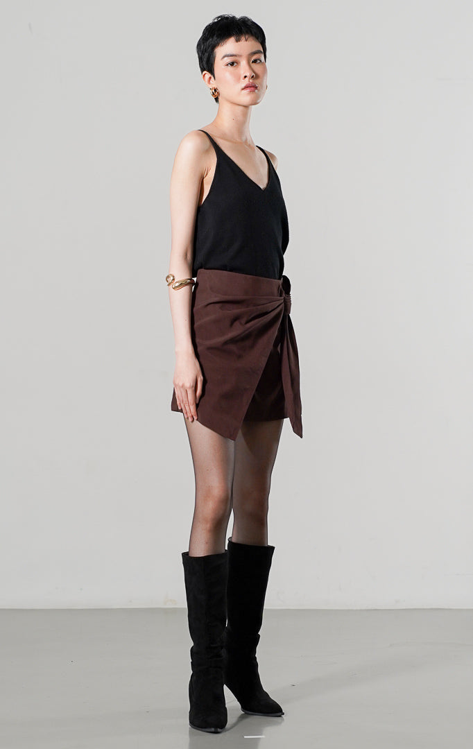 Saige Skort Dark Brown
