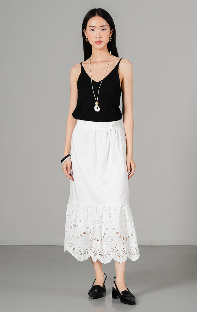 Eliana Skirt White