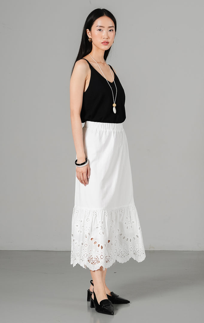 Eliana Skirt White