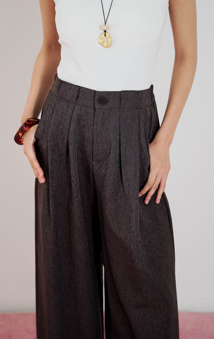 Ramona Pants Dark Brown