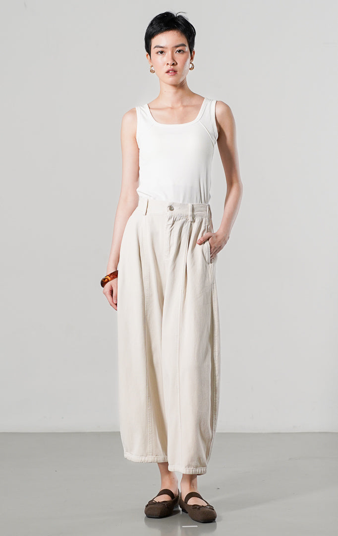 Lowyne Barrel Pants Ivory