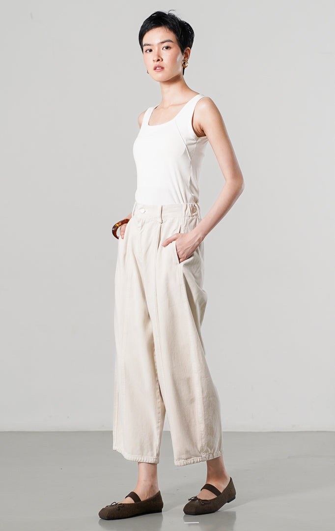 Lowyne Barrel Pants Ivory