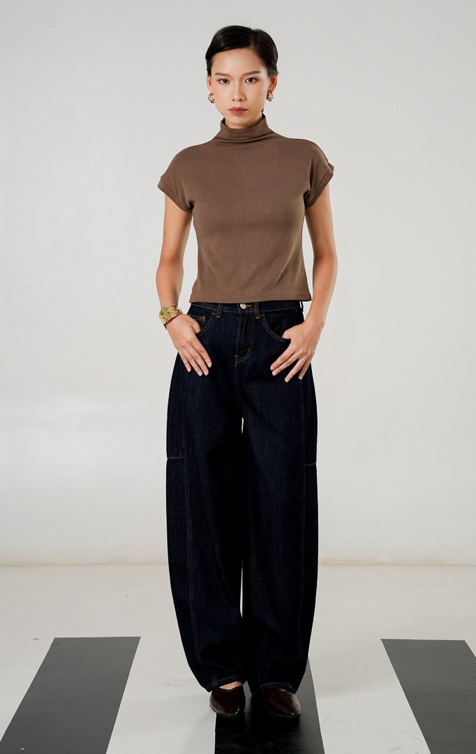 Brion Barrel Pants Dark Denim