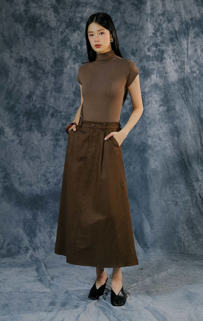 Avella Skirt Dark Brown