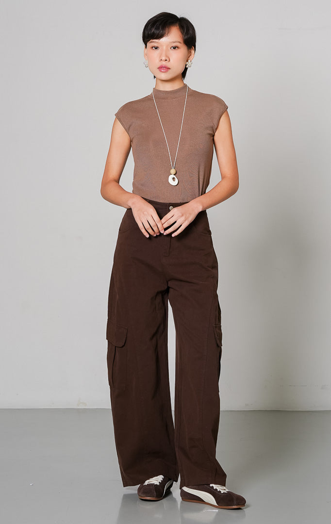 Oliviana Pants Dark Brown