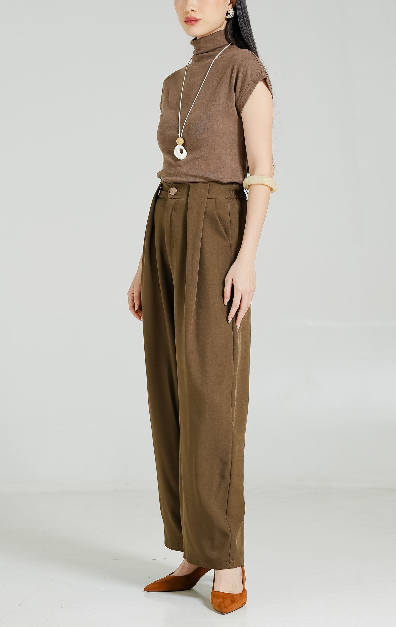 Selenne Pants Dark Brown