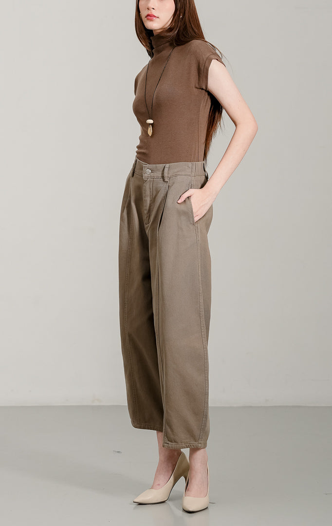 Lowyne Barrel Pants Brown