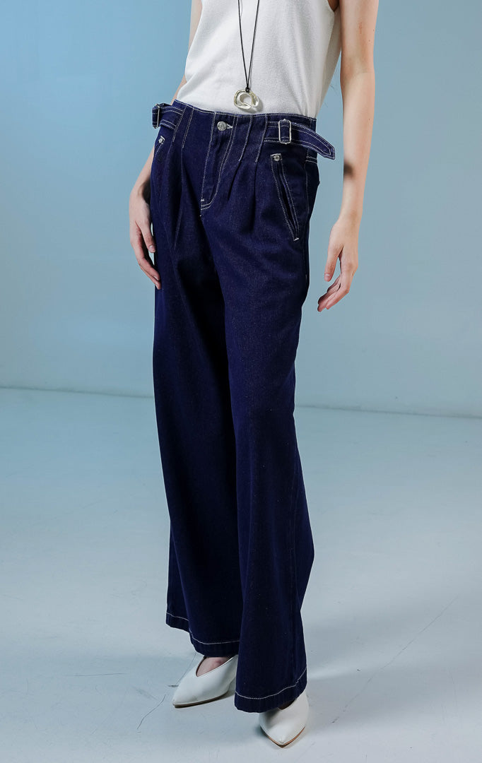 Luneth Pants Dark Denim