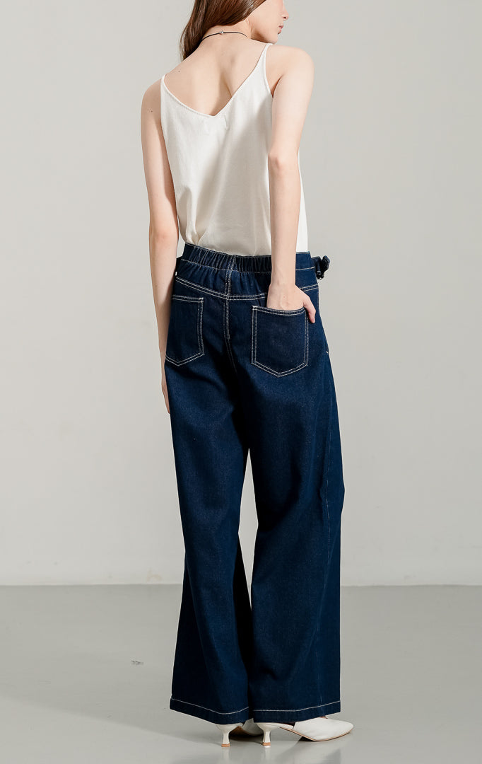 Luneth Pants Dark Denim