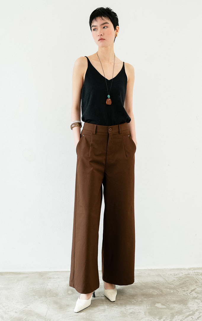 Sylvie Pants Dark Brown