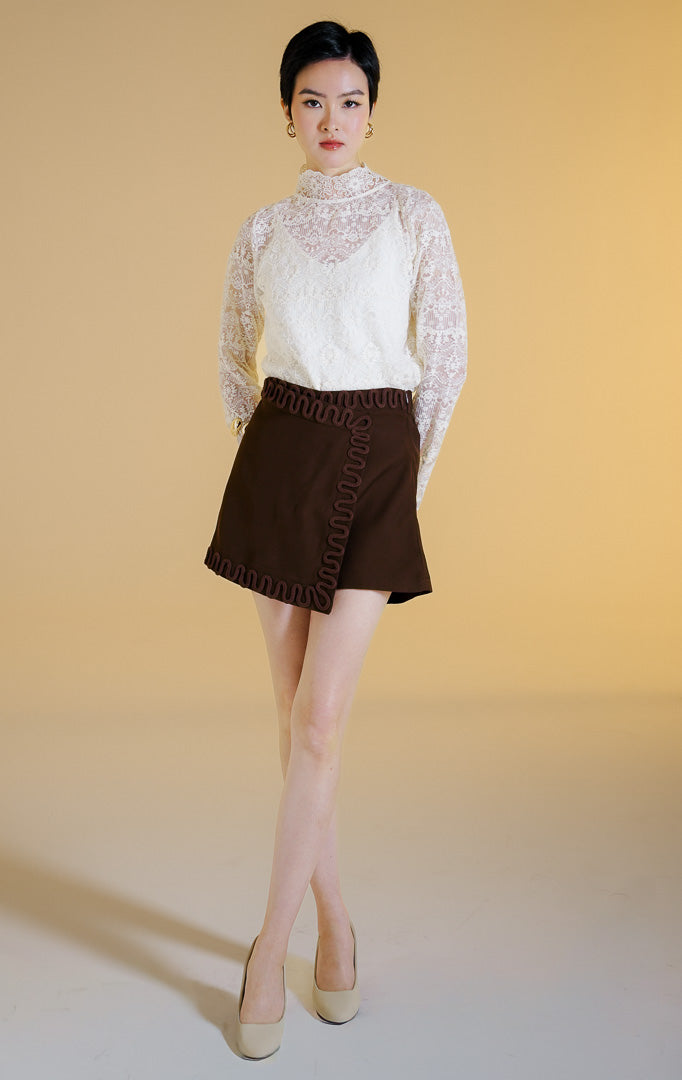 Elvio Skort Dark Brown
