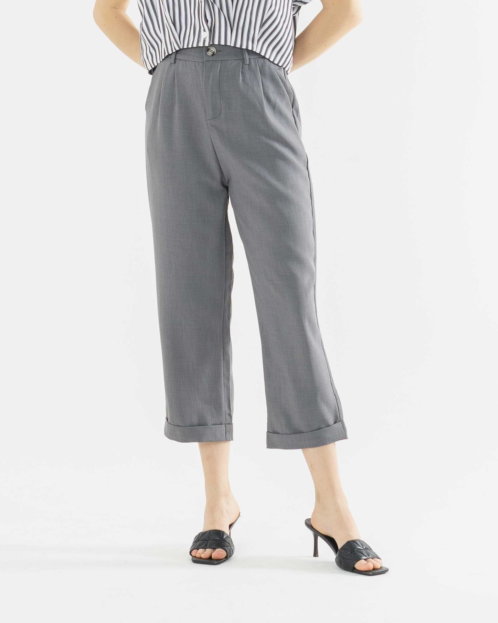 Jayden Culotte Grey Pants Celana Panjang Wanita Kulot – 286206