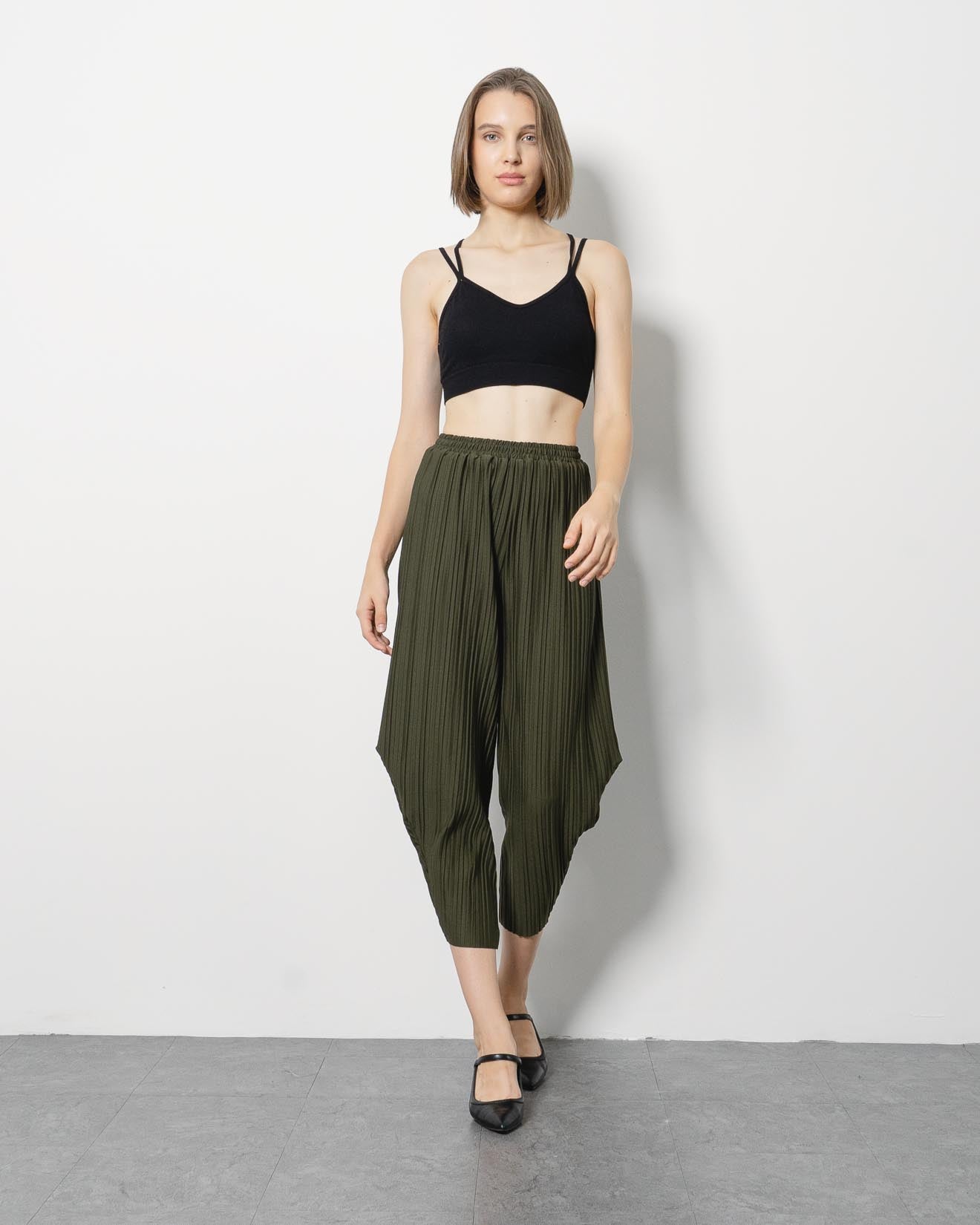 Logan Army Oval Pleats Pants –286211
