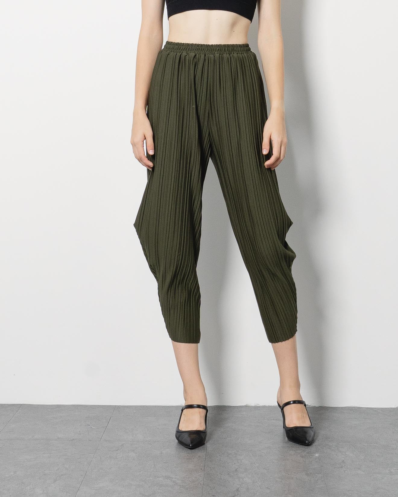 Logan Army Oval Pleats Pants –286211