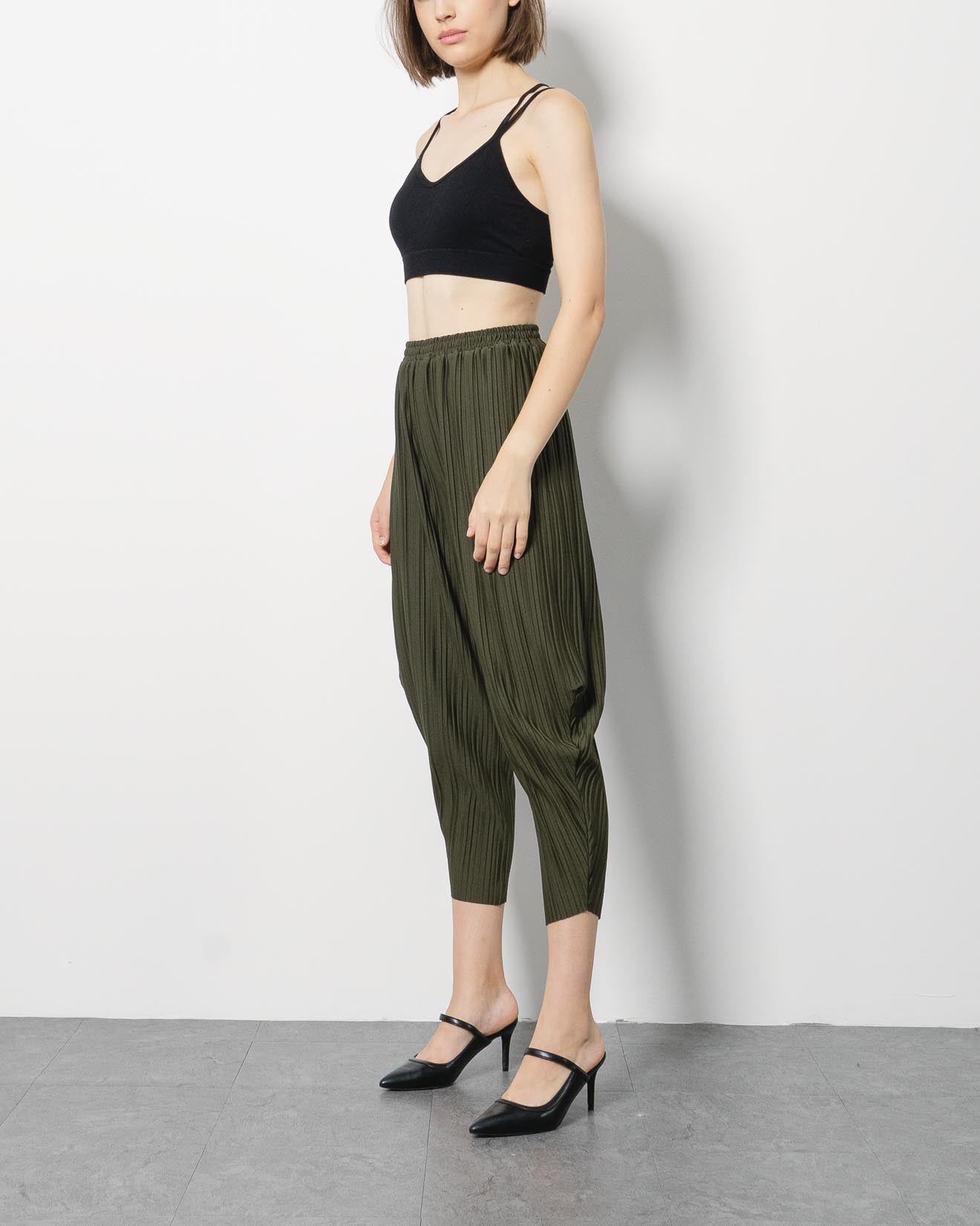 Logan Army Oval Pleats Pants –286211