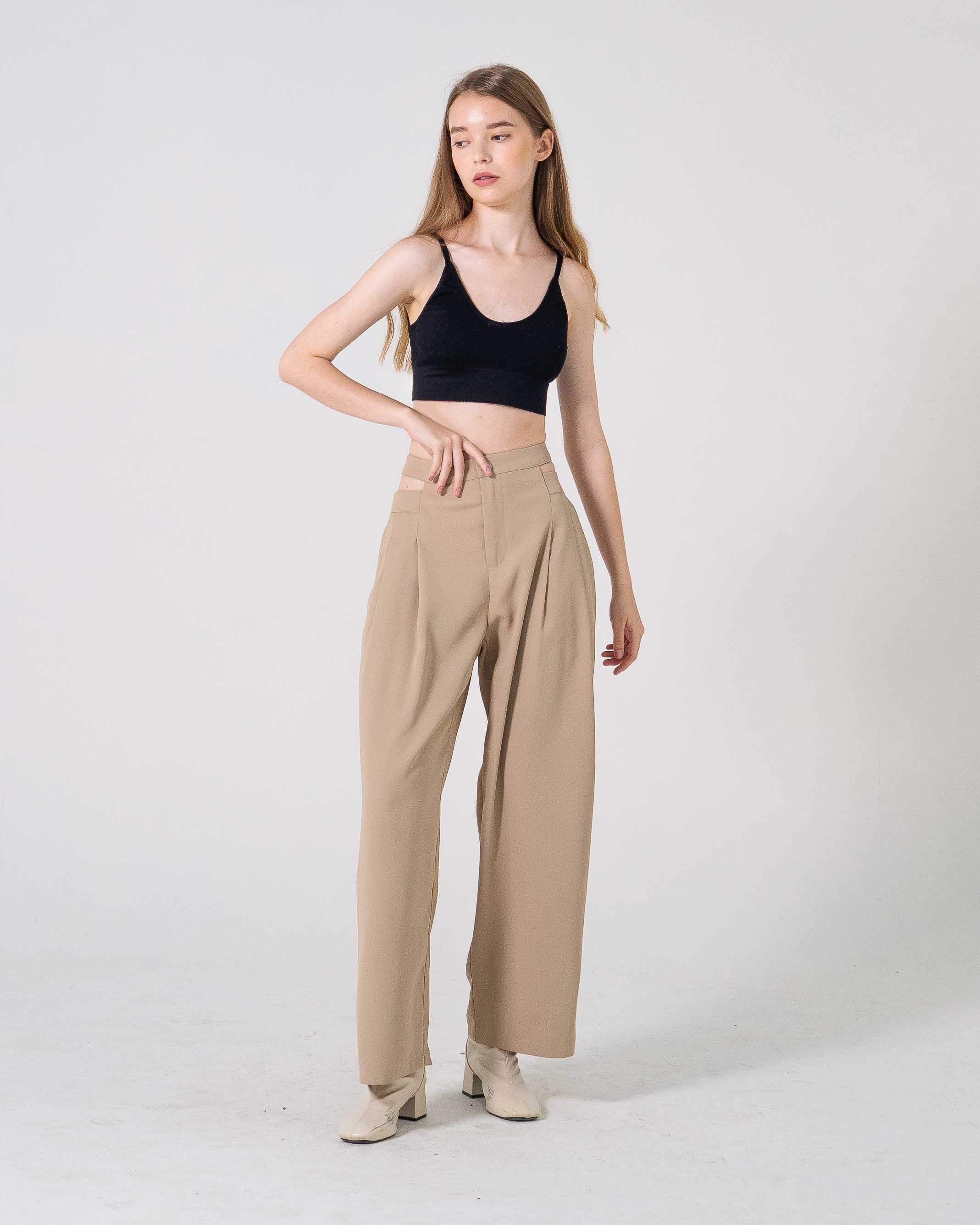 MT Octave Cut Out Brown Pants - 286946