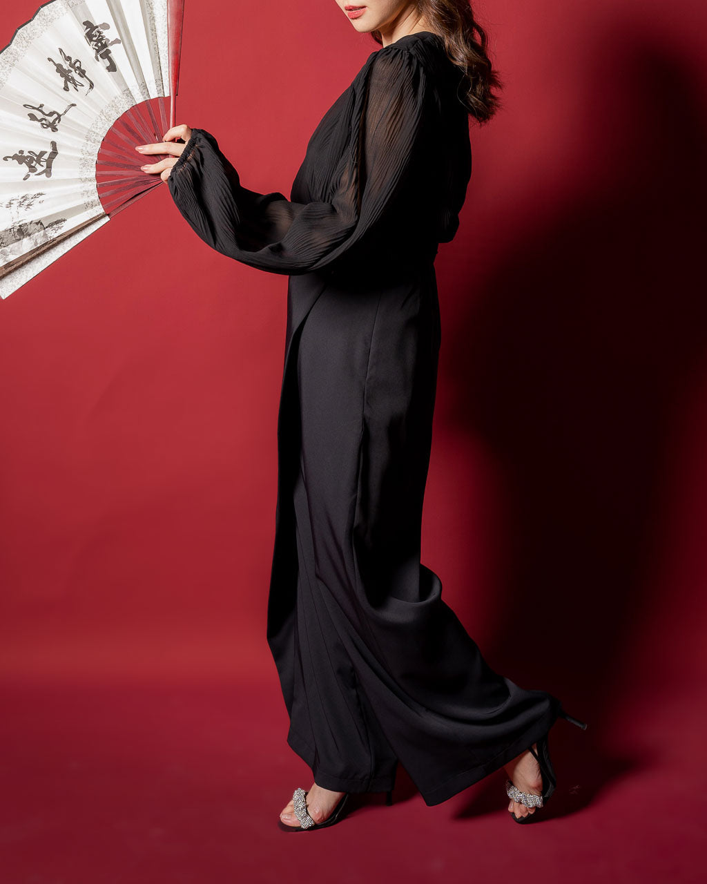 CNY Dandelion Wrap Black Pants – 288206